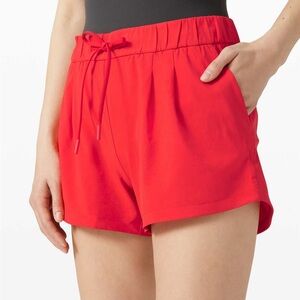 Lululemon Athletica Bright Red Workout Shorts